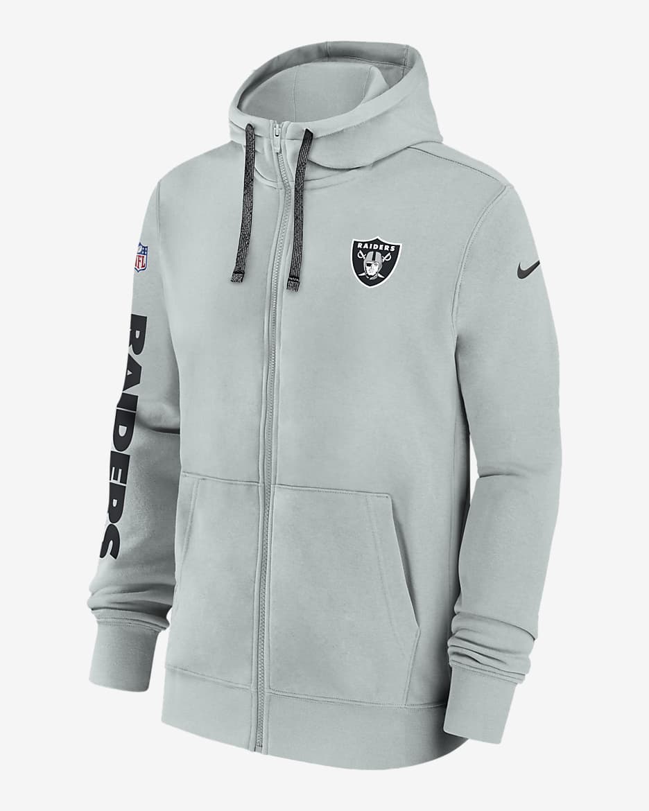 Las Vegas Raiders Sideline Team Issue Club Men s Nike Full Zip Hoodie. Nike